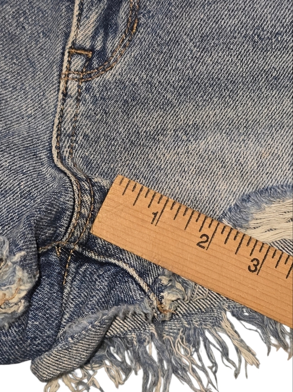 PacSun High Rise Festival Light Blue Distressed Denim Women’s Shorts Size 27 - Picture 5 of 6